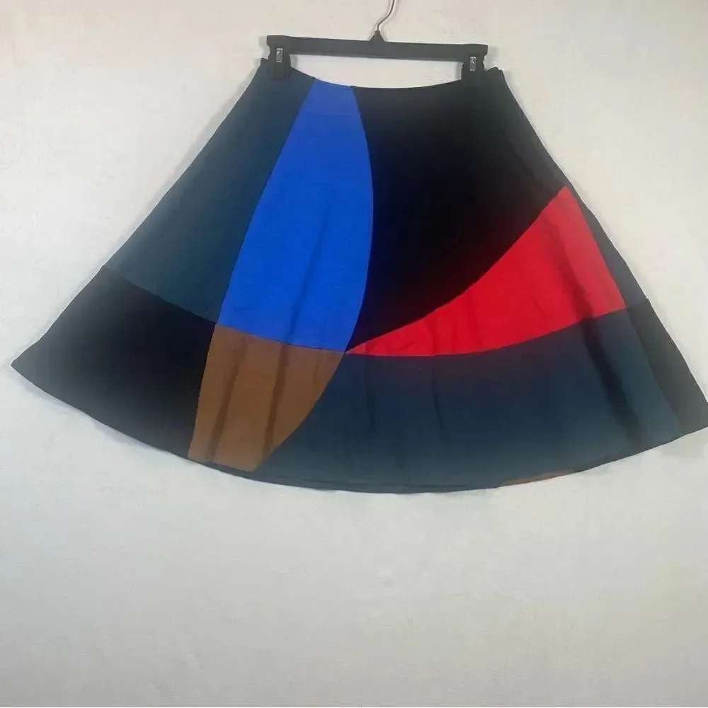 Boden Alice Ponte Color Block Fit and Flare Skirt Size 6R